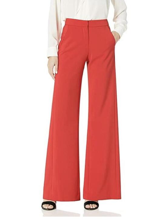 Pants - NWT Retail $495 HALSTON Women's Pleat Pant in Lipstick 6